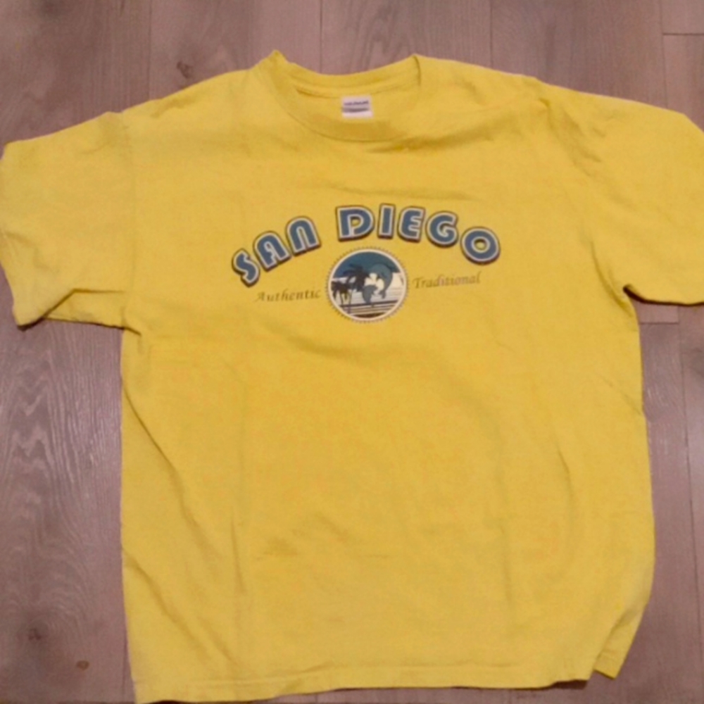 Yellow San Diego Printed Tee-L